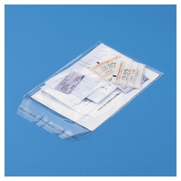 Plastposer med selvklebende lukking 35x45cm - 50my - 1