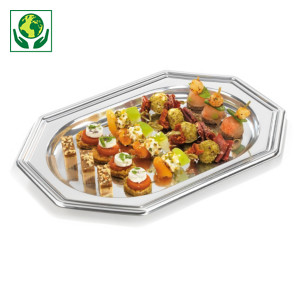 Plateau traiteur octogonal plastique Plateau traiteur octogonal plastique