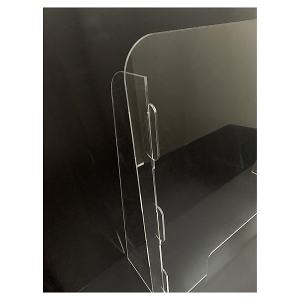 Plexiglas® XT transparante staande afscherming 80 x 70 x 20 cm - 2