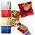 PNP Busta regalo - con patella adesiva - 25 x 40 + 5 cm - 30 micron - PPL - metal lucido - oro  - conf. 50 pezzi - 2