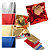 PNP Busta regalo - con patella adesiva - 25 x 40 + 5 cm - 30 micron - PPL - metal lucido - oro  - conf. 50 pezzi - 3