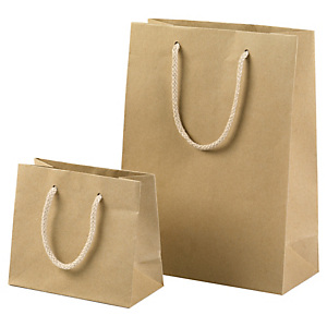 PNP Shopper - maniglie cordino cotone - 27 x 37 + 12 cm - 160 gr - carta kraft - avana - conf. 12 pezzi PNP Shopper - maniglie cordino cotone - 27 x 37 + 12 cm - 160 gr - carta kraft - avana - conf. 12 pezzi