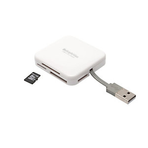 PNY AXP724, CF, Clé USB (MS), MicroSD (TransFlash), microSDHC, miniSD, miniSDHC, MMC, MMC+, MS Micro (M2), MS..., Blanc, 480 Mbit/s, USB 2.0, 0 - 50 °