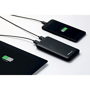 PNY Power Pack Slim 10000 Batterie externe /chargeur de téléphone portable 10000 mAh, 2 ports USB - Noir PNY Power Pack Slim 10000 Batterie externe /chargeur de téléphone portable 10000 mAh, 2 ports USB - Noir