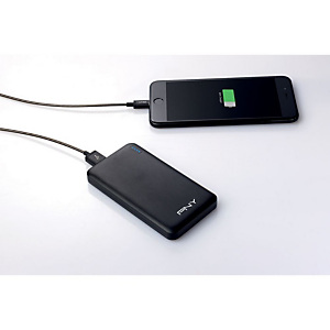 PNY Power Pack Slim 5000 Batterie externe /chargeur de téléphone portable 5000 mAh, 2 ports USB - Noir PNY Power Pack Slim 5000 Batterie externe /chargeur de téléphone portable 5000 mAh, 2 ports USB - Noir