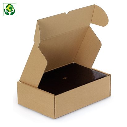 Poštová krabica Rigibox 330x250x100 mm, plochá, hnedá
 - 1