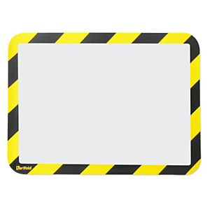Pochette avec adhésif repositionable jaune et noir