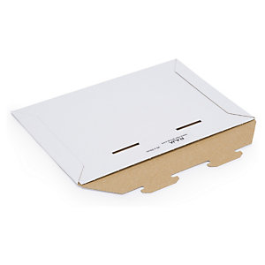 Pochette blanche en carton avec languettes RAJA