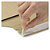 Pochette-boîte carton micro-cannelé rigide brune à fermeture adhésive RAJA 23x21 cm - 3