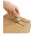 Pochette-boîte carton micro-cannelé rigide brune à fermeture adhésive RAJA 36x28 cm - 2
