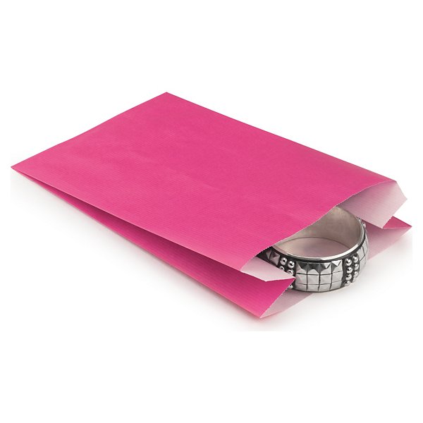 Pochette cadeau kraft lumière fuchsia 12 x 19 x 4,5 cm - 2