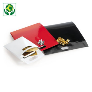 Pochette cadeau pelliculée à poignée découpée Pochette cadeau pelliculée à poignée découpée