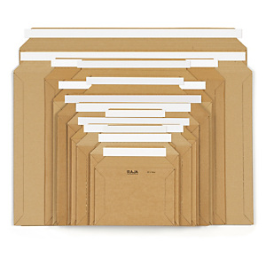 Pochette carton micro-cannelé brune à fermeture adhésive RAJA Pochette carton micro-cannelé brune à fermeture adhésive RAJA