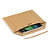 Pochette carton micro-cannelé rigide brune à fermeture adhésive RAJA 37,6x29,1 cm - 2
