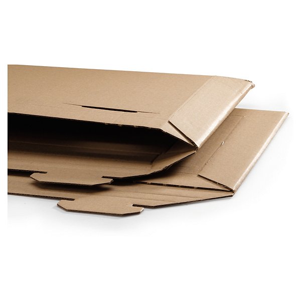 Pochette carton microcannelure recyclé brune RAJA 46,2x36,2 cm - 4