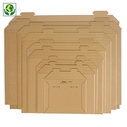 Pochette carton microcannelure recyclé brune RAJA 67x52 cm - 1