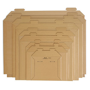 Pochette carton microcannelure recyclé brune RAJA 70x45 cm