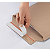 Pochette carton plat brun autocollante bande protectrice - 17,3 x 24,8 cm - Lot de 100 - 2