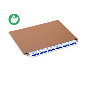 Pochette carton plat brun autocollante recyclée bande protectrice - 45,8 x 32,8 cm - Lot de 75 Pochette carton plat brun autocollante recyclée bande protectrice - 45,8 x 32,8 cm - Lot de 75