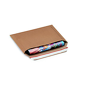 Pochette carton plat recyclée brune fermeture bande adhésive - l.int .23,5 x H.18 cm - Lot de 100 Pochette carton plat recyclée brune fermeture bande adhésive - l.int .23,5 x H.18 cm - Lot de 100
