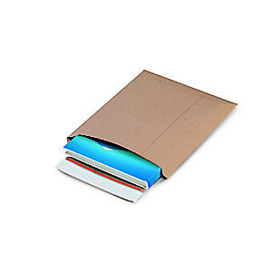 Pochette carton plat recyclée brune fermeture bande adhésive - l.int .31,8 x H.45,3 cm - Lot de 75 Pochette carton plat recyclée brune fermeture bande adhésive - l.int .31,8 x H.45,3 cm - Lot de 75