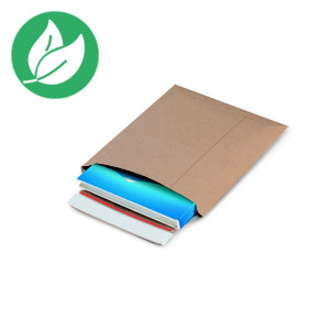 Pochette carton plat recyclée brune fermeture bande adhésive - l.int .42,8 x H.57,8 cm - Lot de 50 Pochette carton plat recyclée brune fermeture bande adhésive - l.int .42,8 x H.57,8 cm - Lot de 50