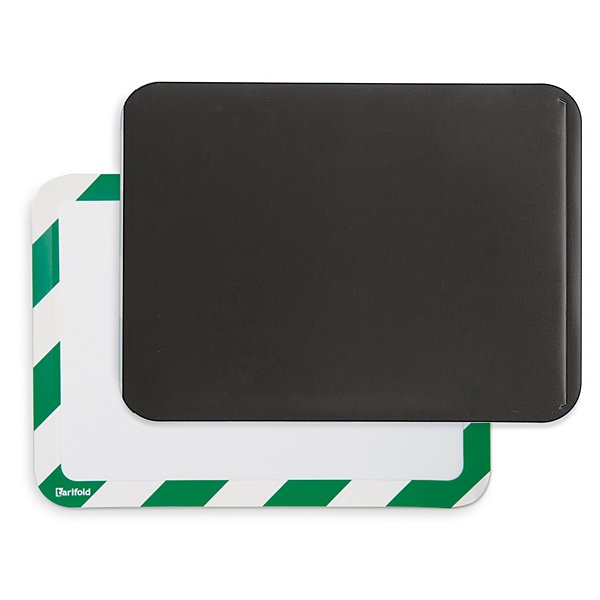 Pochette avec dos entièrement magnétique vert et blanc - 5