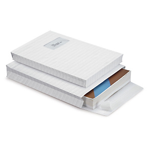 Pochette kraft armé blanche adhésive à soufflets avec/sans fenêtre RAJA Pochette kraft armé blanche adhésive à soufflets avec/sans fenêtre RAJA