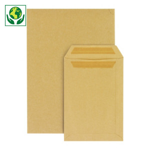 Pochette en kraft brun à fermeture autocollante Pochette en kraft brun à fermeture autocollante
