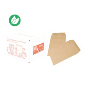 Pochette kraft brun PEFC C5 - 162 x 229 mm 90g sans fenêtre - Autocollante - Lot de 500 Pochette kraft brun PEFC C5 - 162 x 229 mm 90g sans fenêtre - Autocollante - Lot de 500