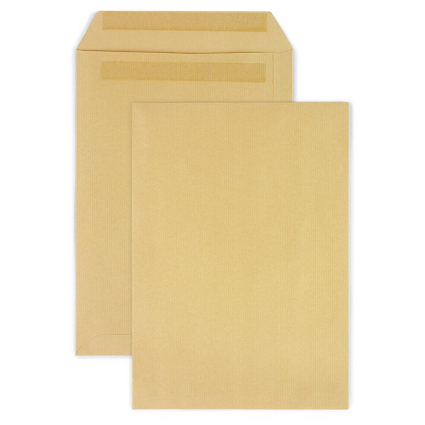 Pochette kraft brune autocollante avec/sans fenêtre RAJA - 4