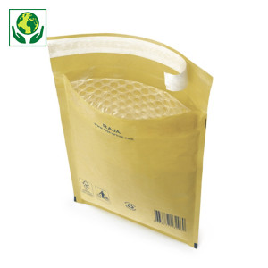 Pochette matelassée bulles brune 85 % recyclée Raja Pochette matelassée bulles brune 85 % recyclée Raja