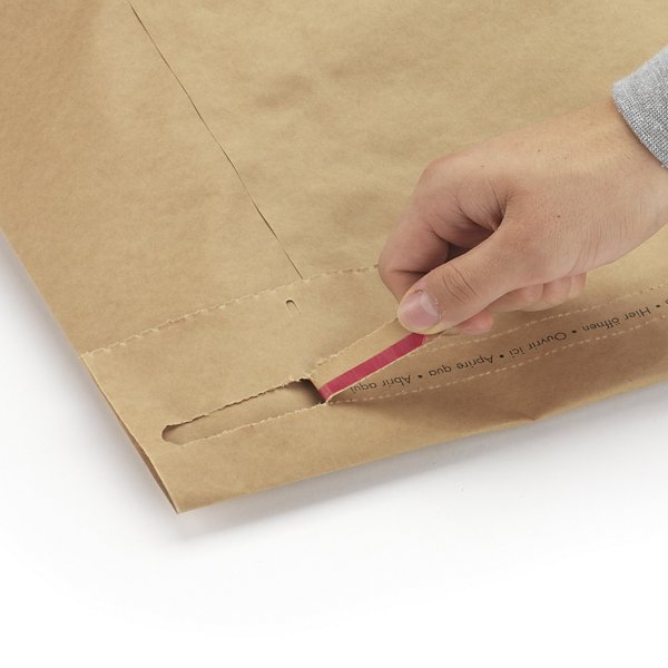 Pochette papier kraft "aller-retour" à soufflet de fond - 6