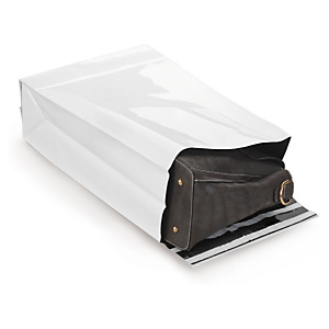 Pochette plastique opaque aller-retour à soufflets 100 microns 30x47 cm