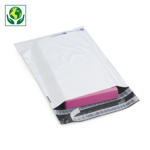 Pochette plastique opaque avec fermeture "aller-retour" 80 % recyclée Raja Pochette plastique opaque avec fermeture "aller-retour" 80 % recyclée Raja