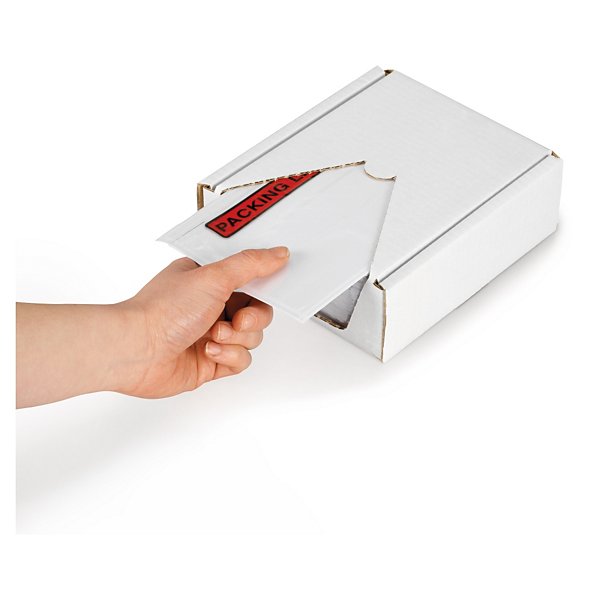 Pochette porte-documents adhésive transparente 50% recyclé Éco mini colis RAJA 225x165 mm - 10