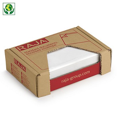 Pochette porte-documents adhésive transparente en mini-colis RAJA Eco 225x165 mm - 1