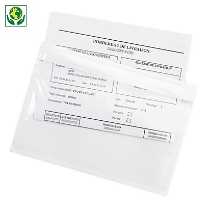 Pochette porte-documents adhésive transparente RAJA Super 320x235 mm - 1