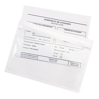 Pochette porte-documents adhésive transparente Super RAJA  - Best Price - 1