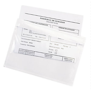 Pochette porte-documents adhésive recyclée transparente