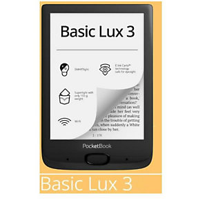 POCKETBOOK, E-book reader, Basic lux 3 ink black, PB617-P-WW