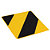 Podotactiele tegel 458 x 420 mm polyurethaan zwarte en gele kleur - 1