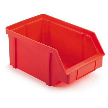 Pojemnik magazynowy plastikowy czerwony 314x202x148 - 1