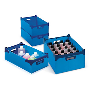 Poliboard stackable plastic storage containers