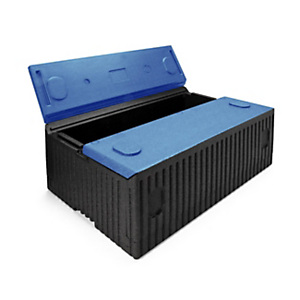 POLIBOX Contenitore isotermico pieghevole X-FOLD BOX, Polipropilene espanso, Capacità 34 l, Nero/Blu POLIBOX Contenitore isotermico pieghevole X-FOLD BOX, Polipropilene espanso, Capacità 34 l, Nero/Blu