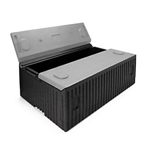 POLIBOX Contenitore isotermico pieghevole X-FOLD BOX, Polipropilene espanso, Capacità 34 l, Nero/Grigio POLIBOX Contenitore isotermico pieghevole X-FOLD BOX, Polipropilene espanso, Capacità 34 l, Nero/Grigio