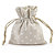 Polka dot cotton drawstring gift bags, 100x120mm, pack of 12 - 1