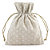 Polka dot cotton drawstring gift bags, 100x120mm, pack of 12 - 2