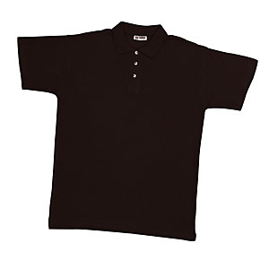 Polo à manches courtes 100% coton noir, taille XL
