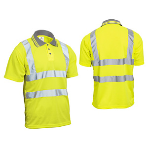 Polo manches courtes haute visibilité jaune DELTA PLUS taille XXL